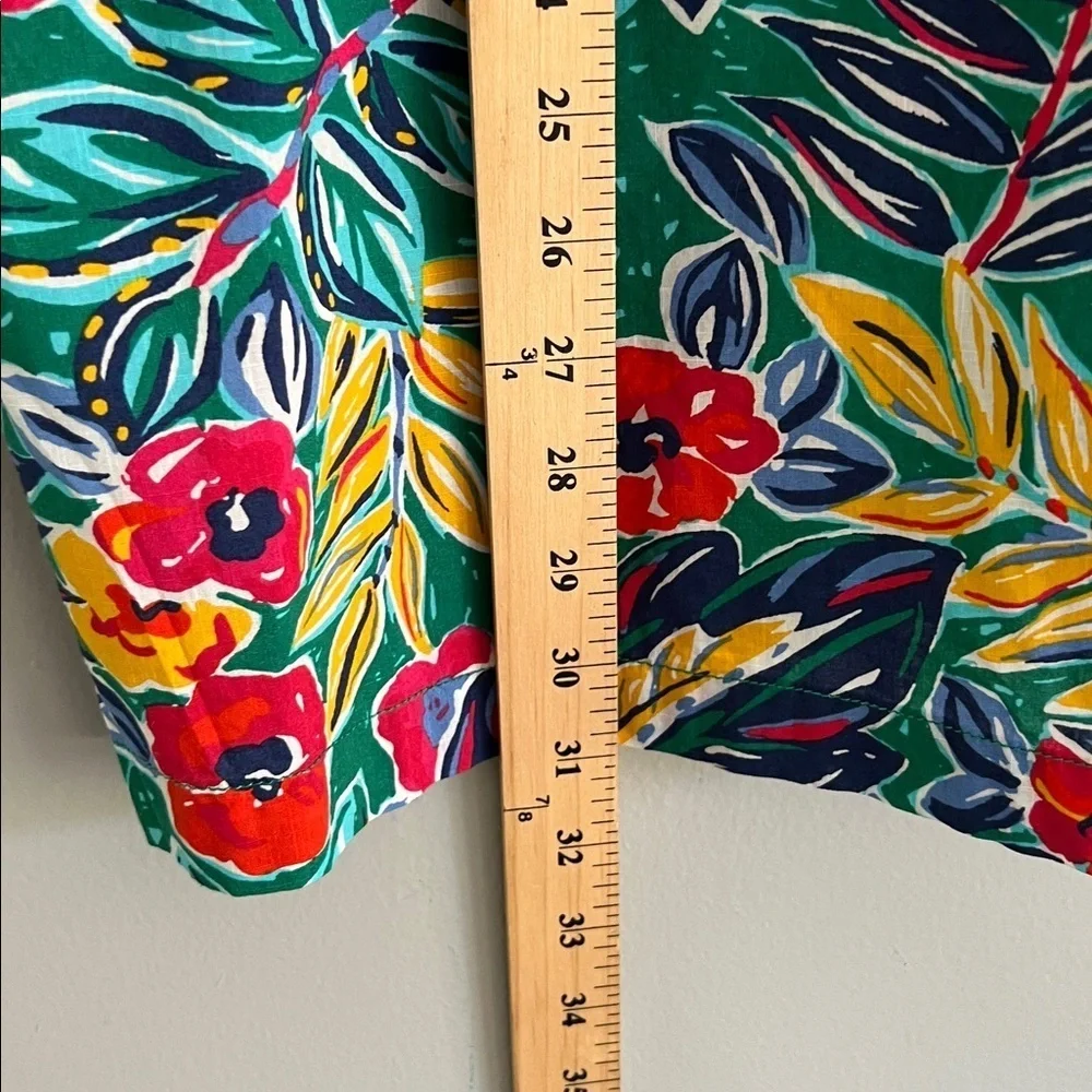 J. Crew Tropical Hawaiian Leaf Print Shirt - Large